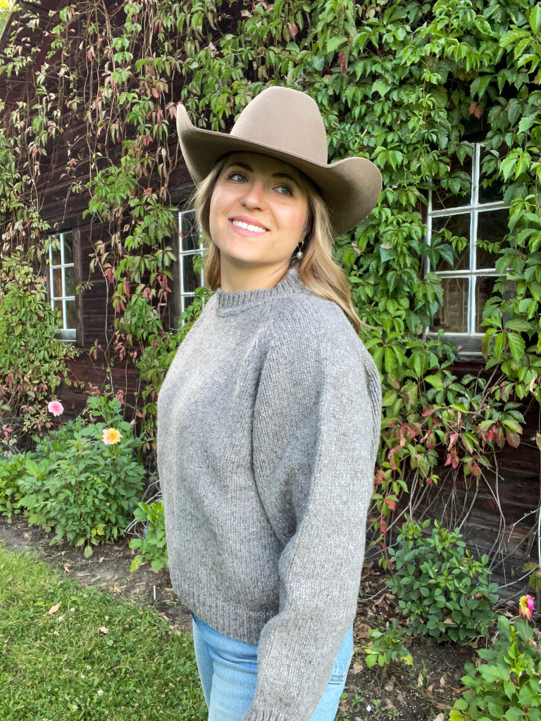 Woodland Sweater – Women’s raglan wool sweater made with 100% wool, handmade in Alberta