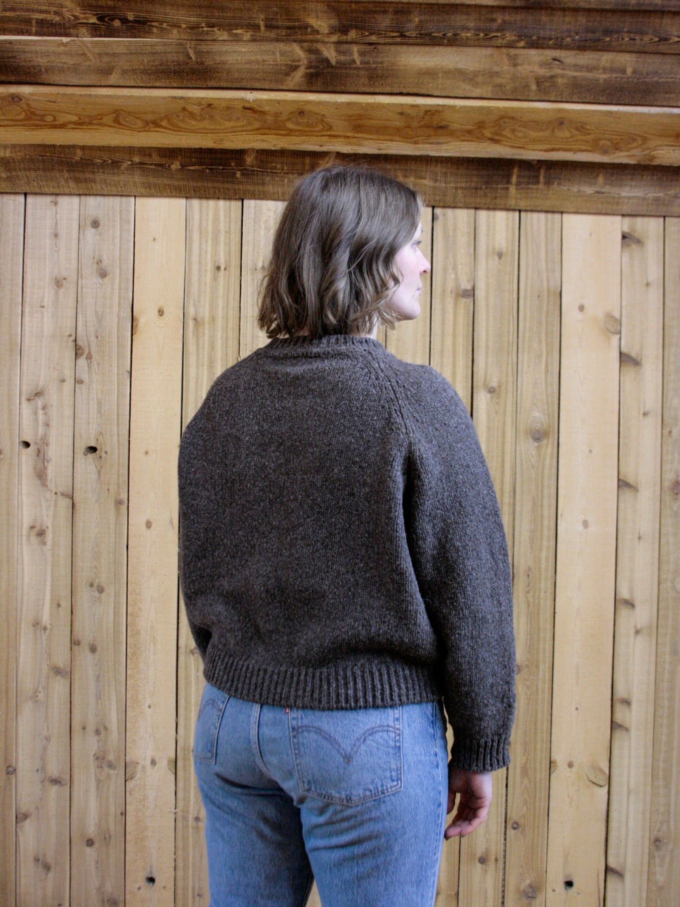 Woodland Sweater – Women’s raglan wool sweater made with 100% wool, handmade in Alberta