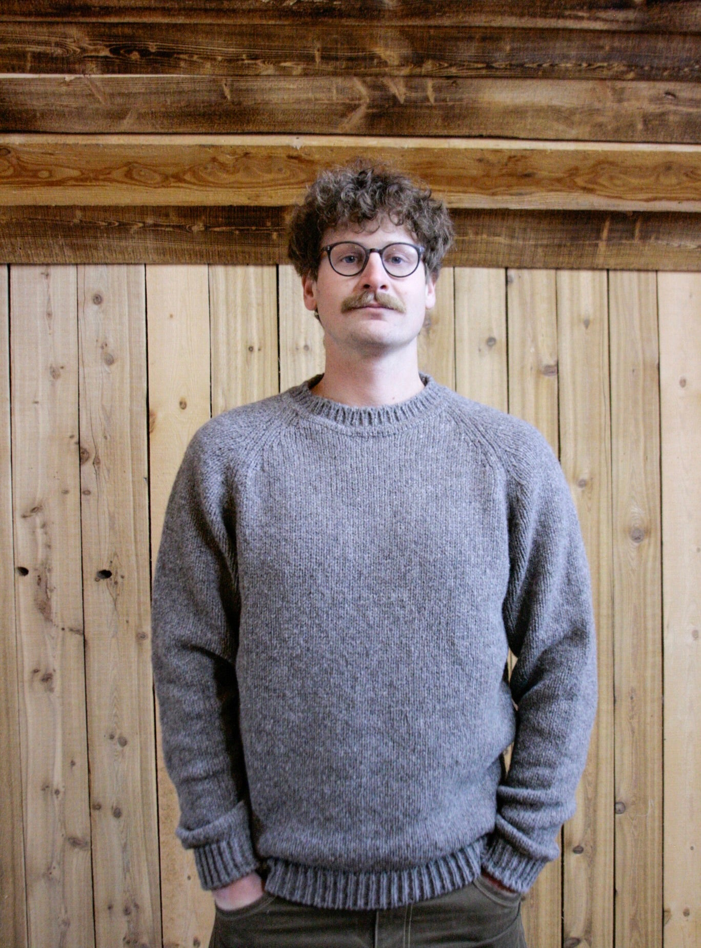 Timber Sweater – Men’s wool pullover in 100% wool, handcrafted in Alberta