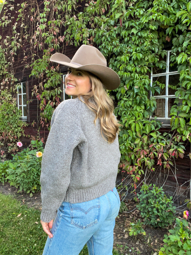 Woodland Sweater – Women’s raglan wool sweater made with 100% wool, handmade in Alberta