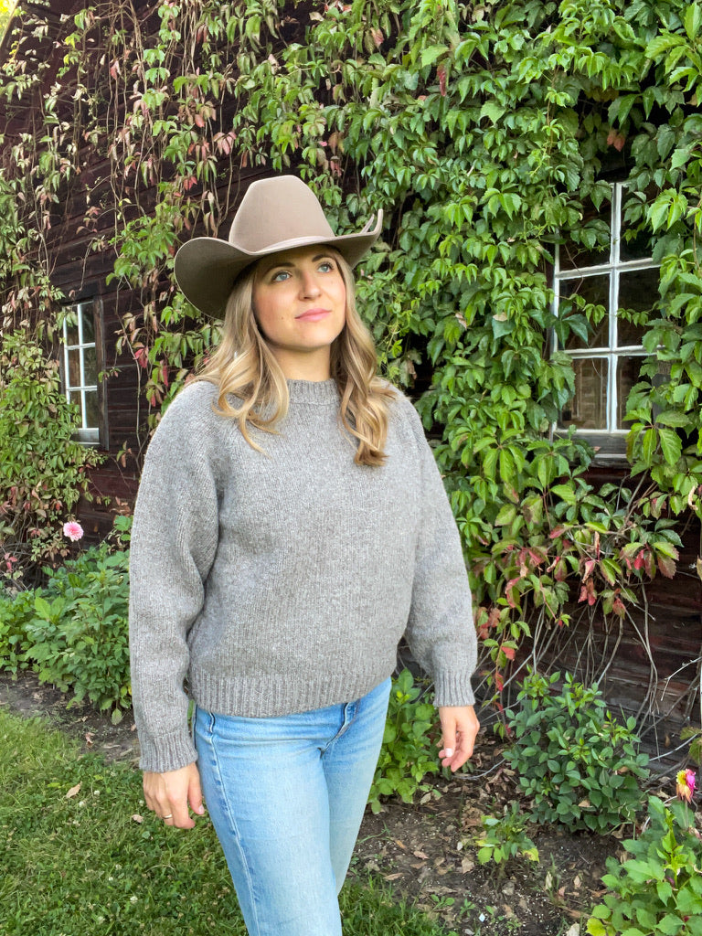 Woodland Sweater – Women’s raglan wool sweater made with 100% wool, handmade in Alberta